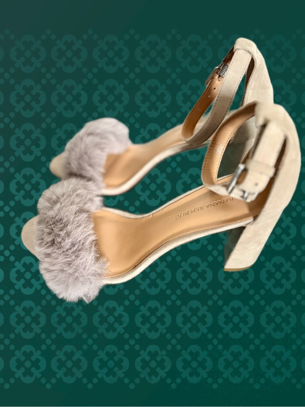Taupe Block Heel Sandals